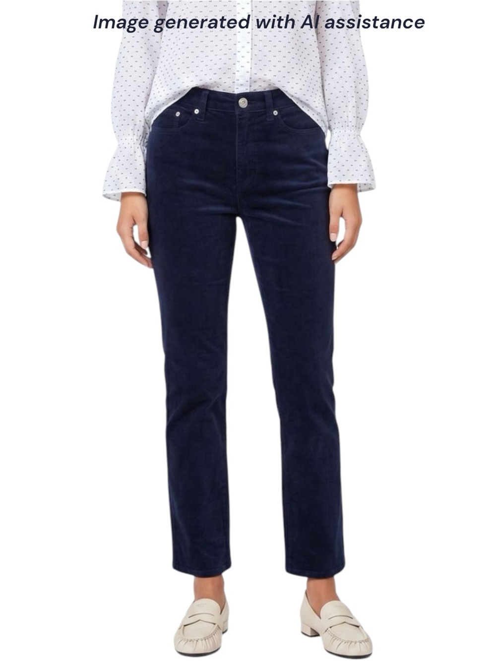Vineyard Vines size 29 navy cotton blend stretch corduroy kick flare pants